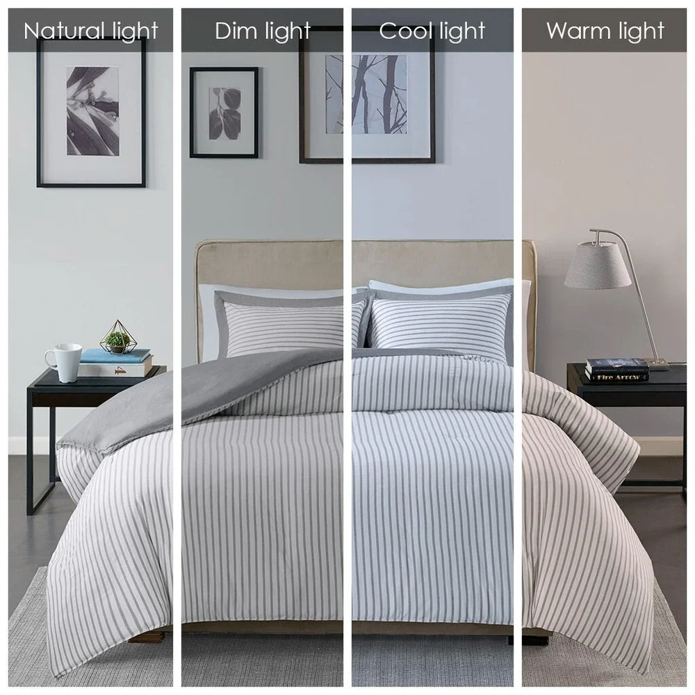 ⚡️New Madison Park Hayden Reversible Yarn Dyed Down Alt Comforter Set Full/Queen - Picture 3 of 11